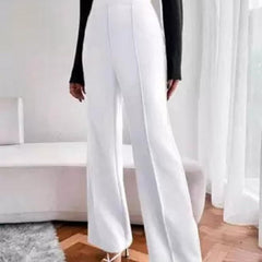 Women's Nontransparent Fabric Classic-Stylish Pant White