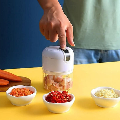 Mini Electric Meat/Garlic Chopper Portable Food Processor