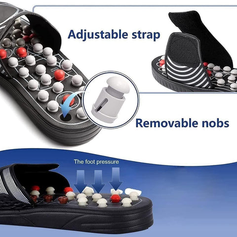 Acupressure and Magnetic Therapy Paduka Slippers for Full Body Blood Circulation For Men and Women
