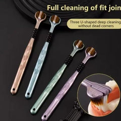 3 SIded Tooth Brush Pack of 4