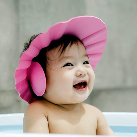 Baby Adjustable Safe Bathing Shower Cap (Pack of 2)