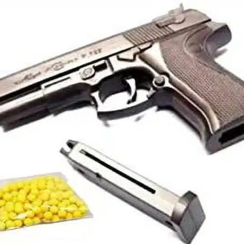 Plastic Gun Toys with 60 Pcs Bullets for Kids (Black & Yellow)