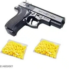 Toy Gun with Plastic Bullets (Black & Yellow, Set of 1)