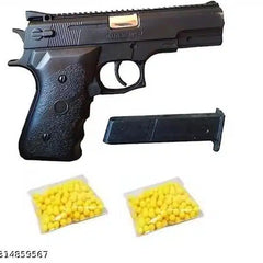 Toy Gun with Plastic Bullets (Black & Yellow, Set of 1)