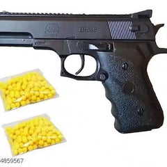 Toy Gun with Plastic Bullets (Black & Yellow, Set of 1)